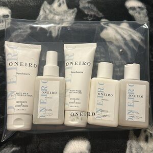 Oneiro 5pc Hair and Body travel Kit with bag